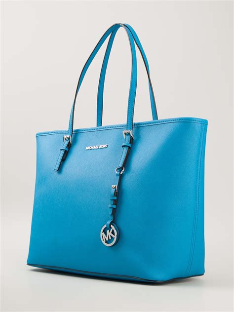 michael kors blue jet set tote|michael kors jet set luggage.